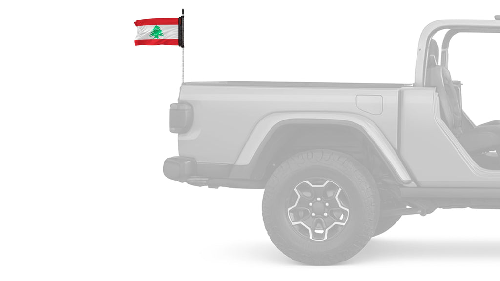 Lebanon 12"x18" Forever Wave Flag for Jeep Wrangler CJ-7 and CJ-8 1976-1986