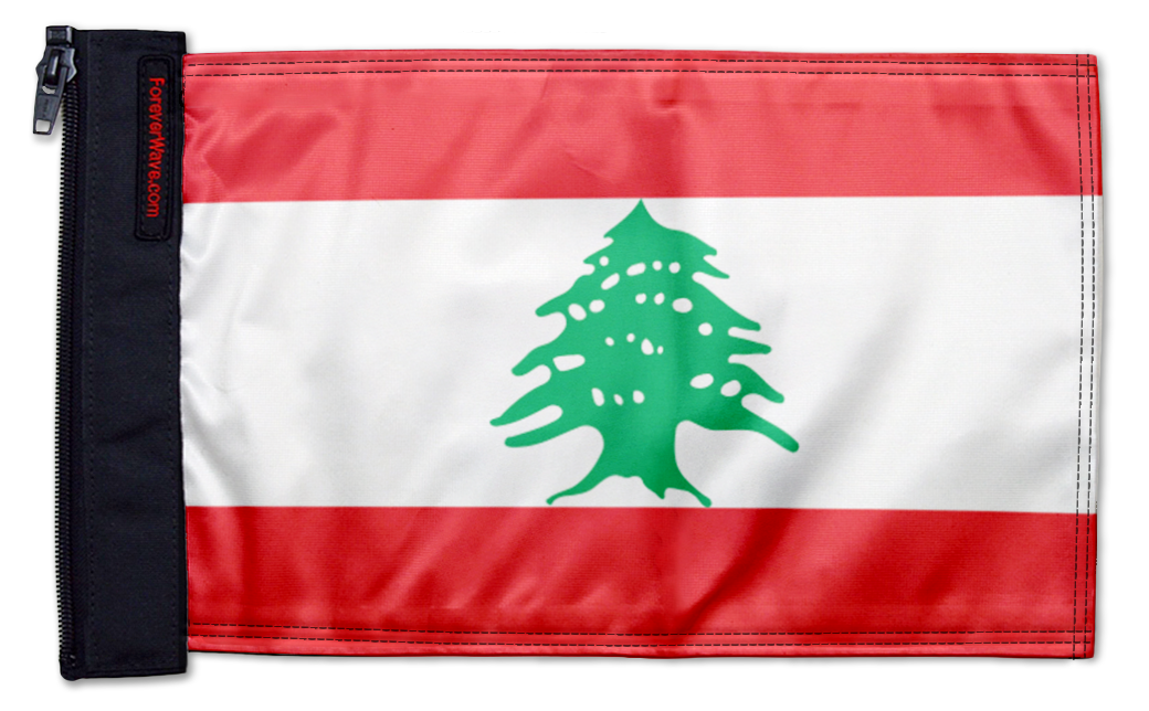 Lebanon 12"x18" Forever Wave Flag for Jeep Wrangler YJ 1986-1995