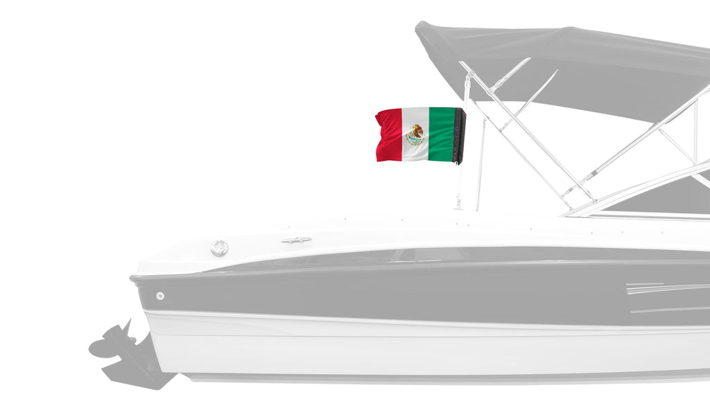 Mexico 12"x18" Forever Wave Flag for Boats