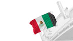 Mexico 12"x18" Forever Wave Flag for Boats