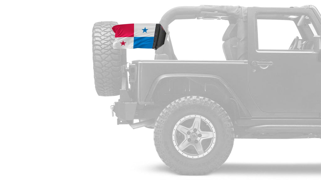 Panama 12"x18" Forever Wave Flag for Jeep Wrangler YJ 1986-1995