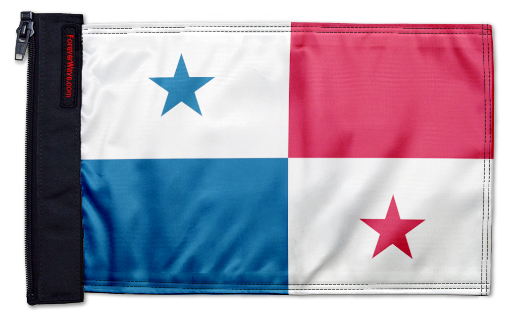 Panama 12"x18" Forever Wave Flag for Jeep Wrangler JK 2-Door 2007-2018