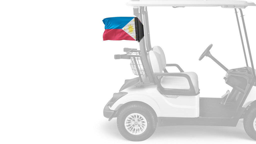 Philippines 12"x18" Forever Wave Flag for Golf Carts