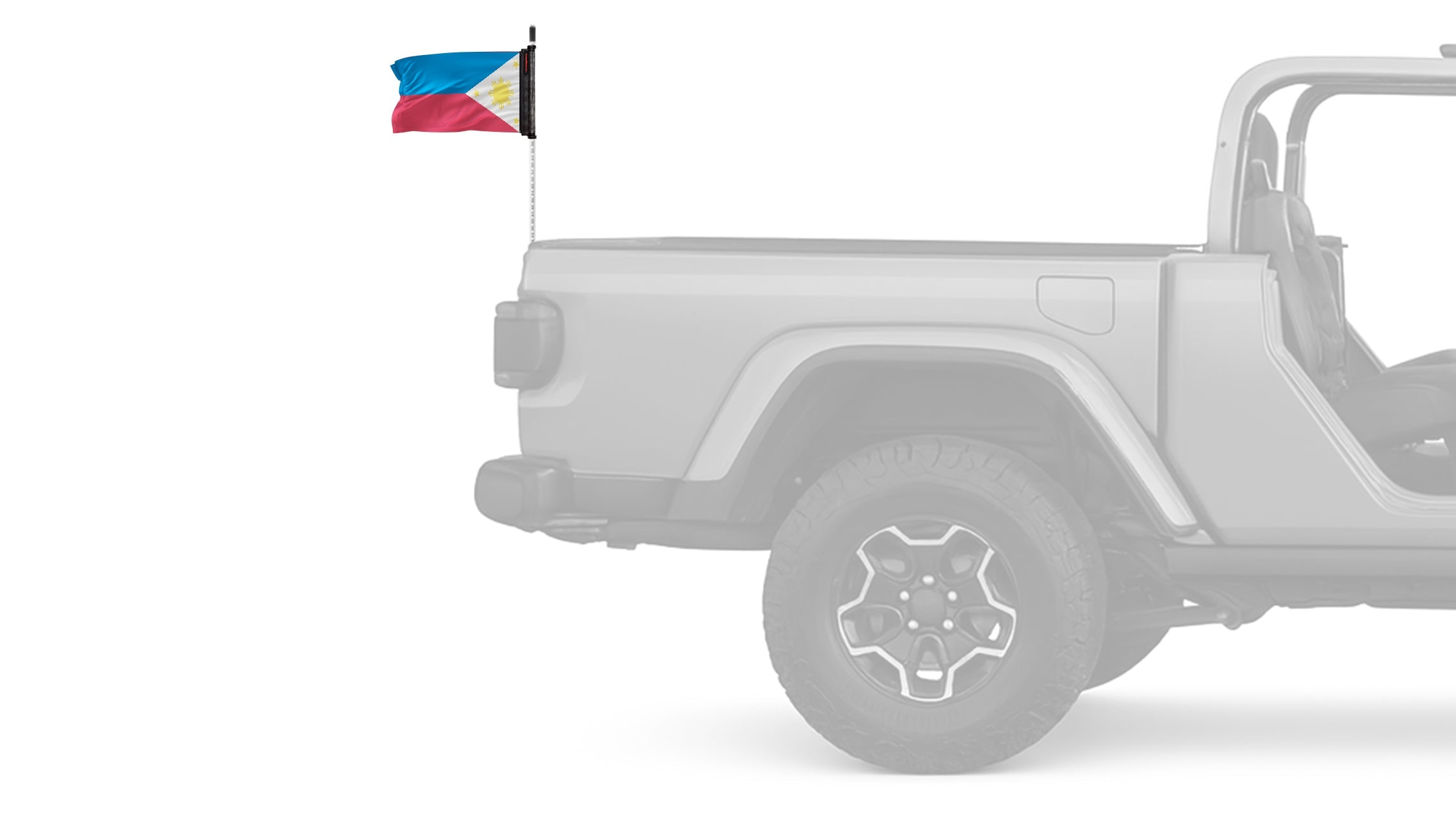Philippines 12"x18" Forever Wave Flag for Jeep Wrangler TJ 1996-2006