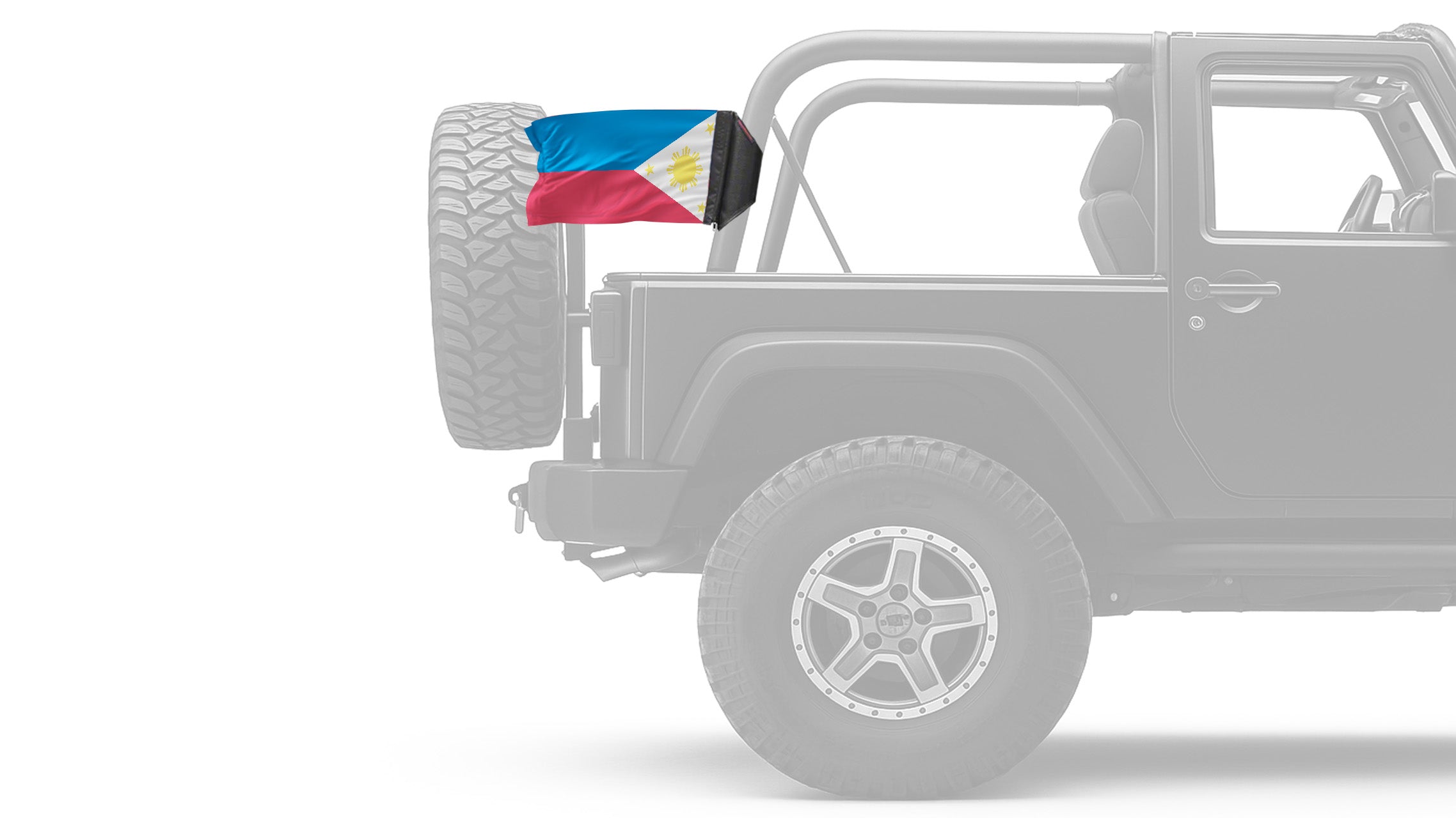 Philippines 12"x18" Forever Wave Flag for Jeep Wrangler JL 2-Door 2018-Present