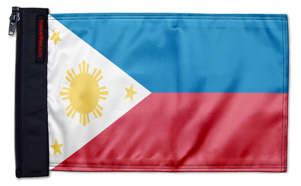 Philippines 12"x18" Forever Wave Flag for Jeep Wrangler TJ 1996-2006