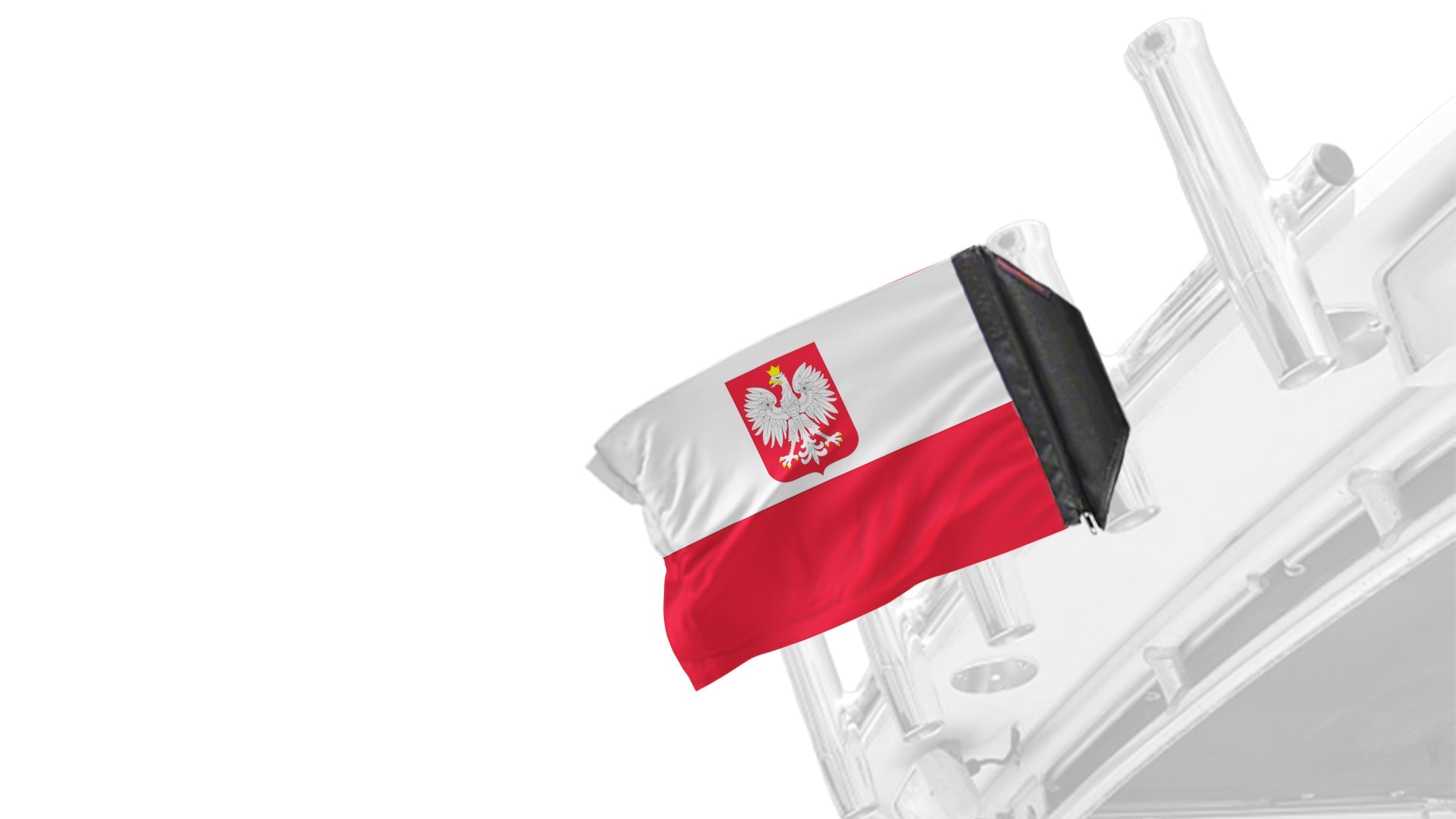 Poland 12"x18" Forever Wave Flag for Boats
