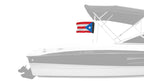 Puerto Rico 12"x18" Forever Wave Flag for Boats