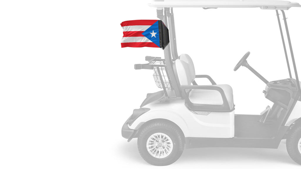 Puerto Rico 12"x18" Forever Wave Flag for Golf Carts