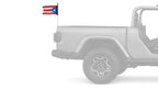 Puerto Rico 12"x18" Forever Wave Flag for Jeep Wrangler JK 2-Door 2007-2018