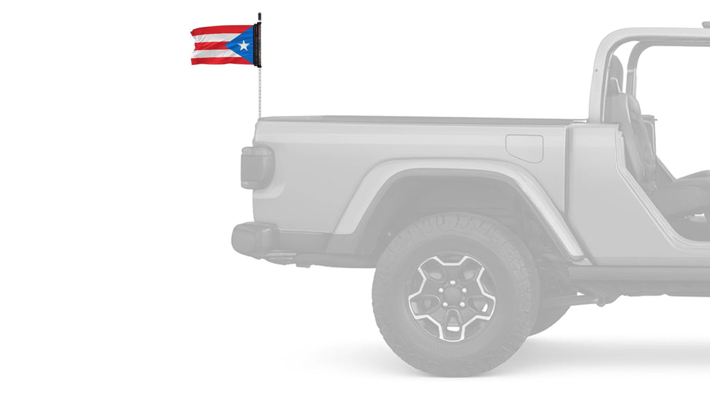 Puerto Rico 12"x18" Forever Wave Flag for Jeep Wrangler JLU 4-Door 2018-Present