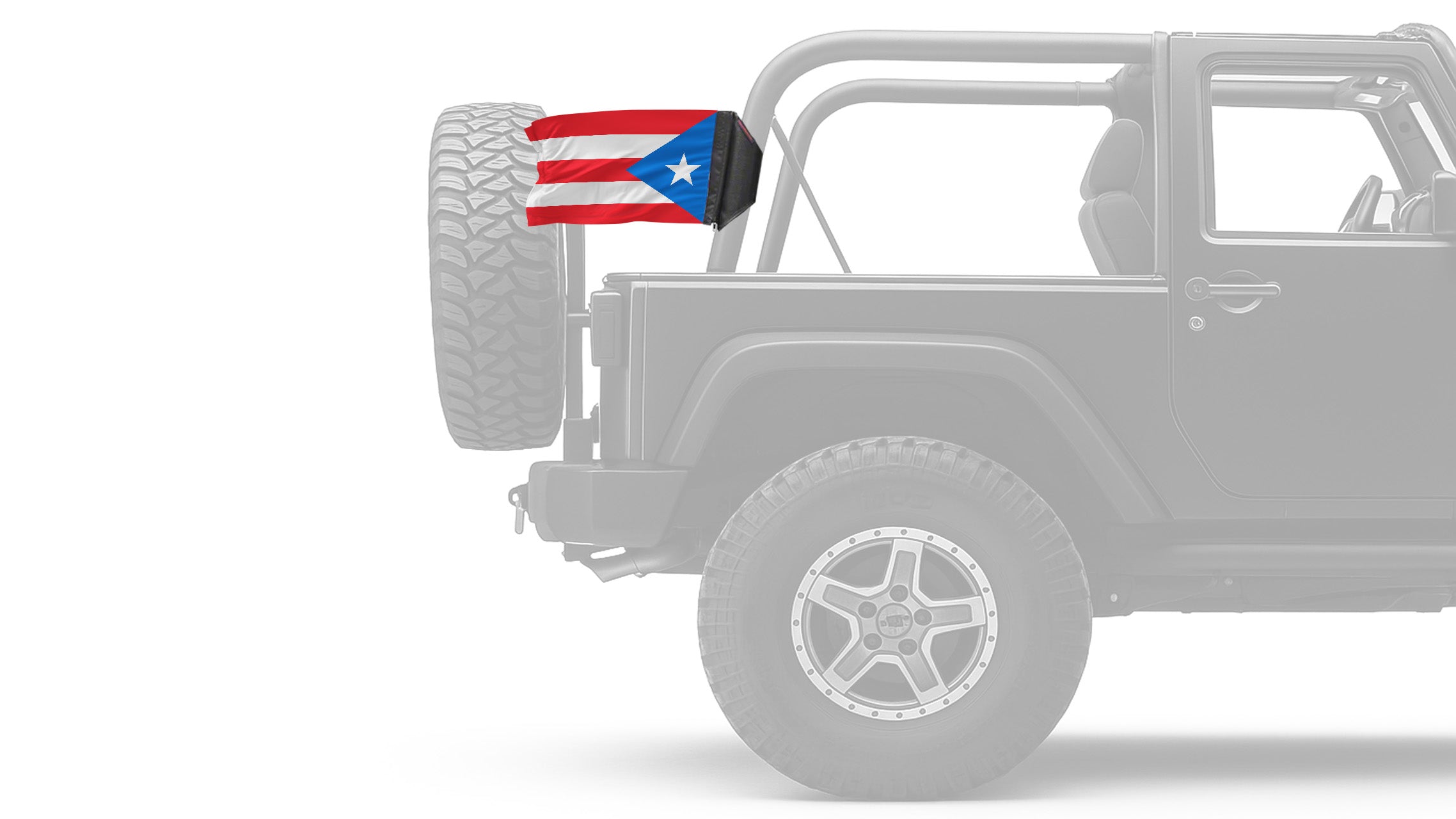 Puerto Rico 12"x18" Forever Wave Flag for Jeep Wrangler LJ 2003-2006