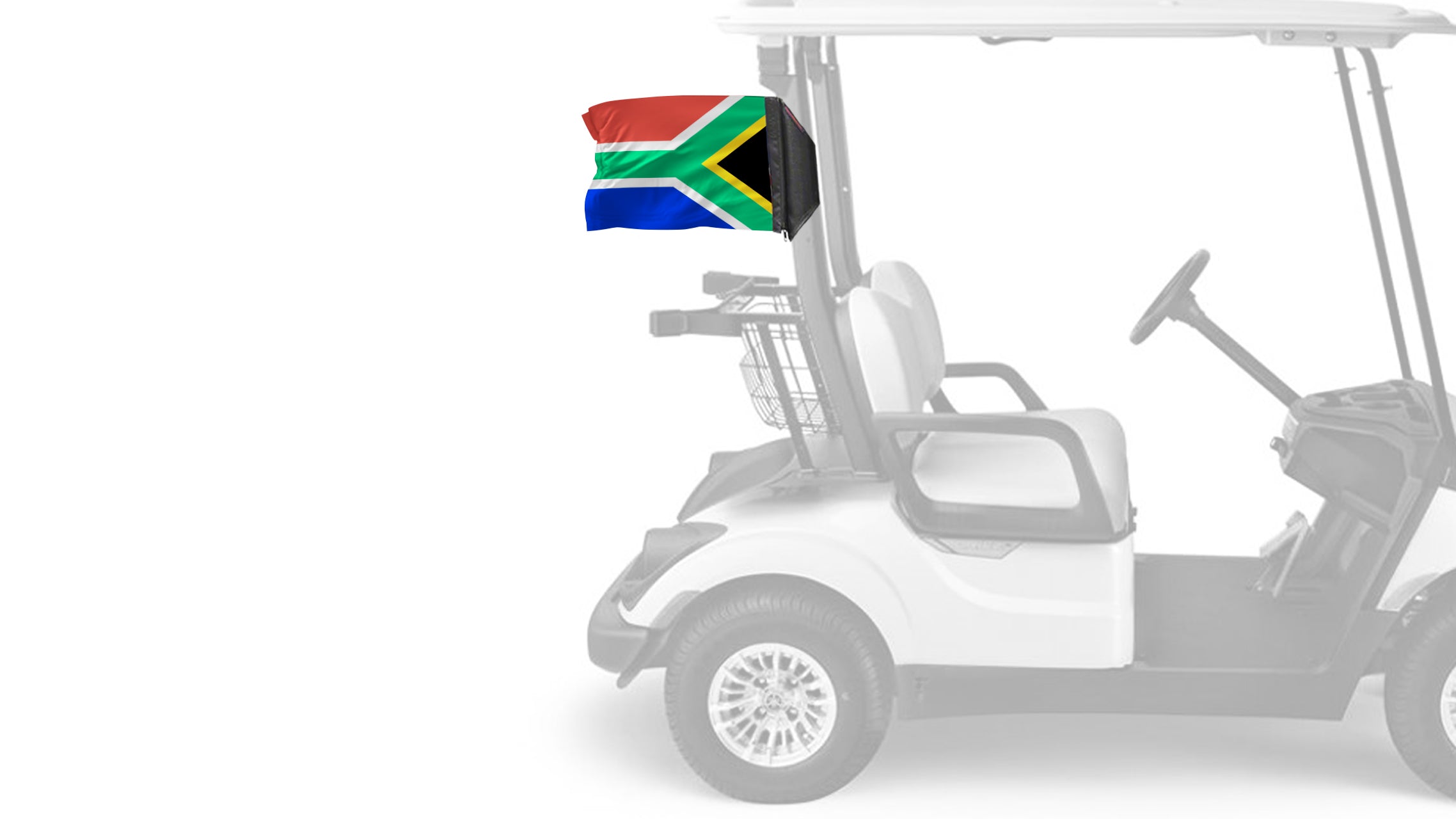 South Africa 12"x18" Forever Wave Flag for Golf Carts