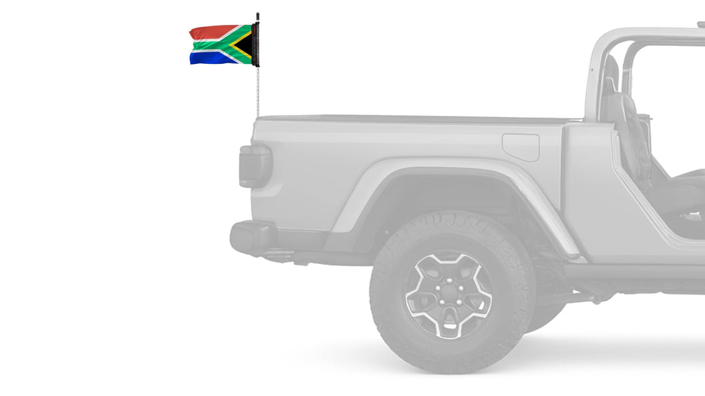 South Africa 12"x18" Forever Wave Flag for Jeep Wrangler JKU 4-Door 2007-2018