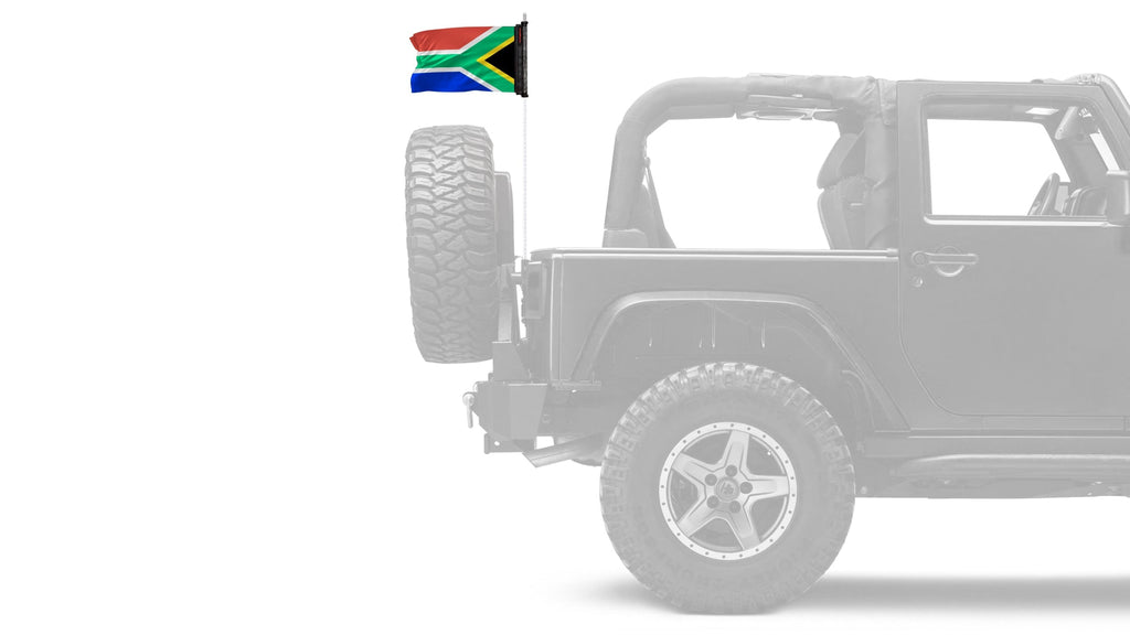 South Africa 12"x18" Forever Wave Flag for Jeep Wrangler CJ-7 and CJ-8 1976-1986