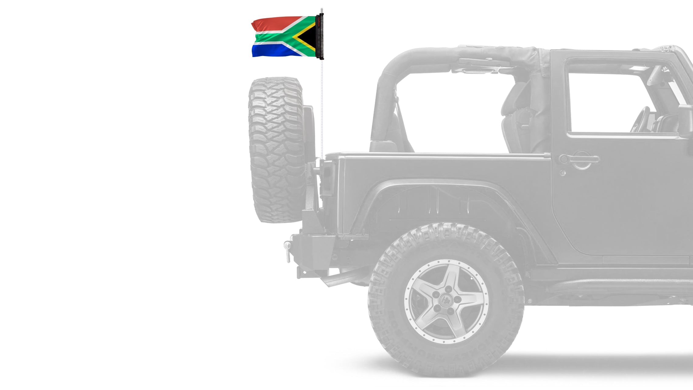 South Africa 12"x18" Forever Wave Flag for Jeep Wrangler CJ-7 and CJ-8 1976-1986