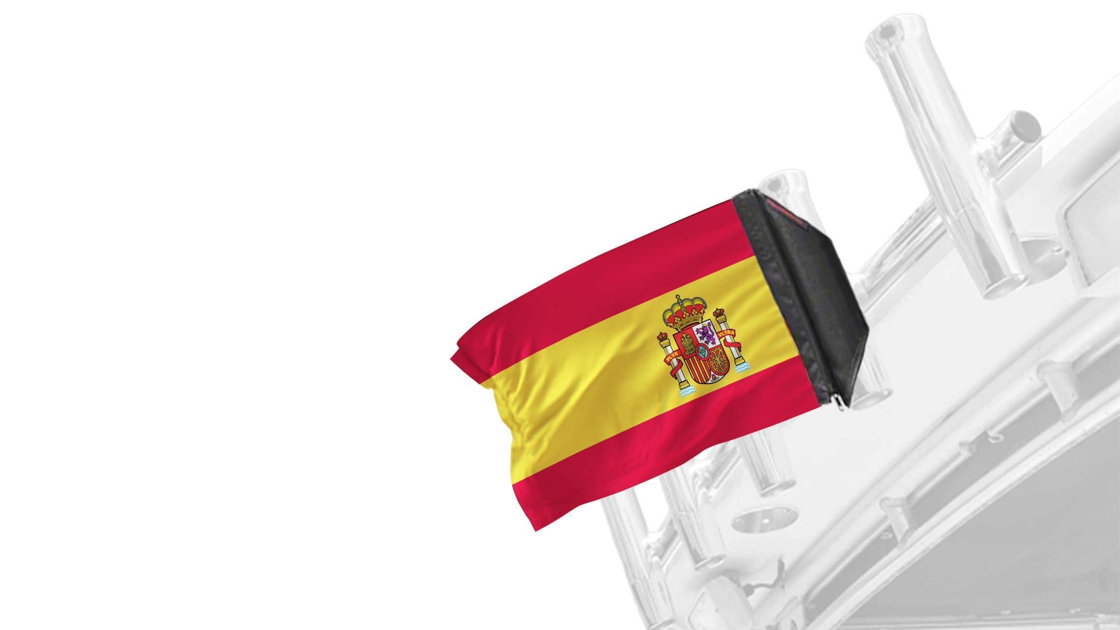 Spain 12"x18" Forever Wave Flag for Boats