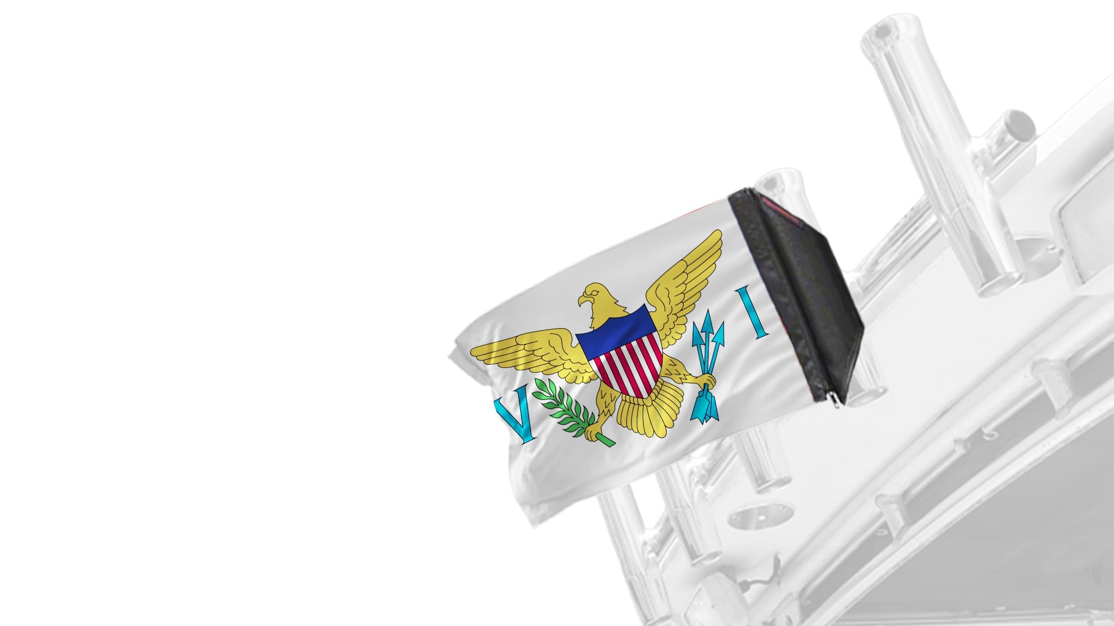 US Virgin Islands 12"x18" Forever Wave Flag for Boats