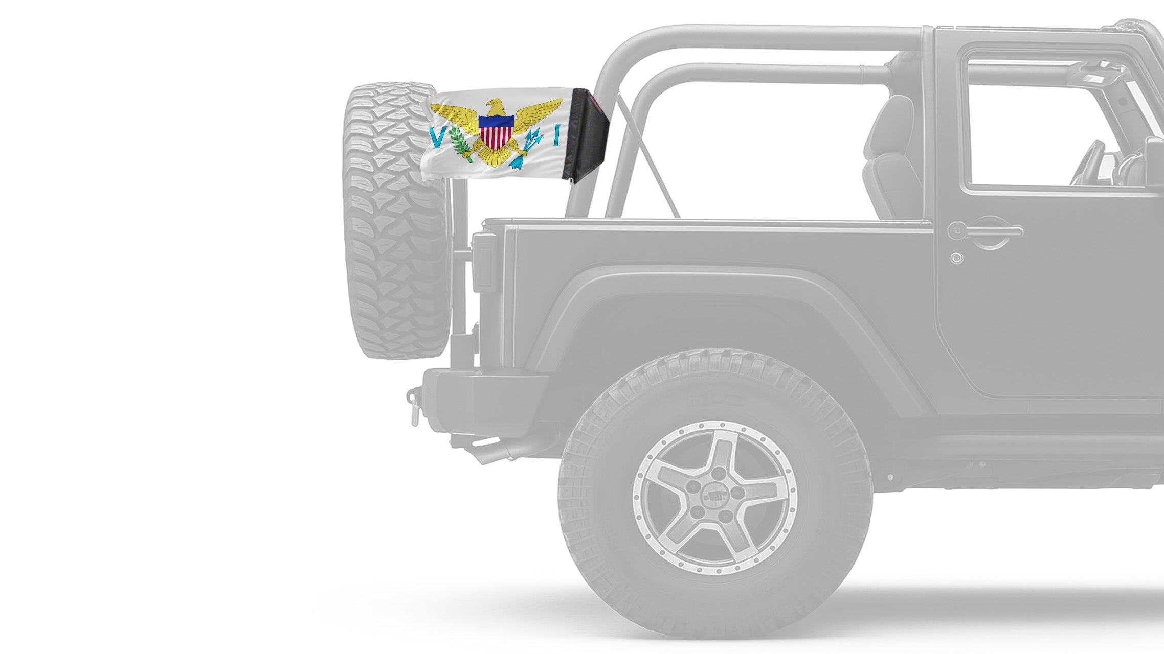 US Virgin Islands 12"x18" Forever Wave Flag for Jeep Wrangler TJ 1996-2006