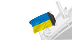 Ukraine 12"x18" Forever Wave Flag for Boats