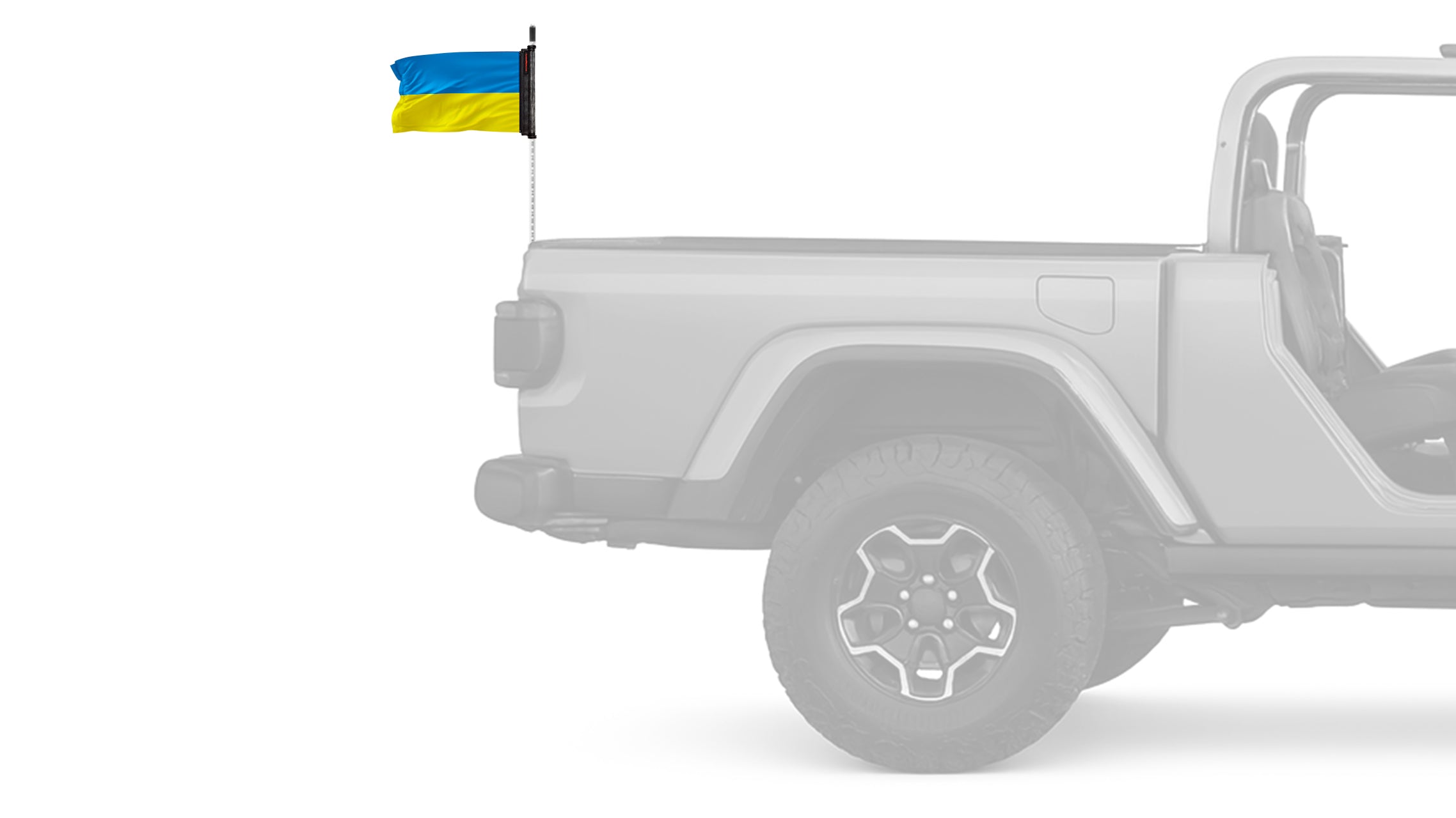 Ukraine 12"x18" Forever Wave Flag for Jeep Wrangler YJ 1986-1995
