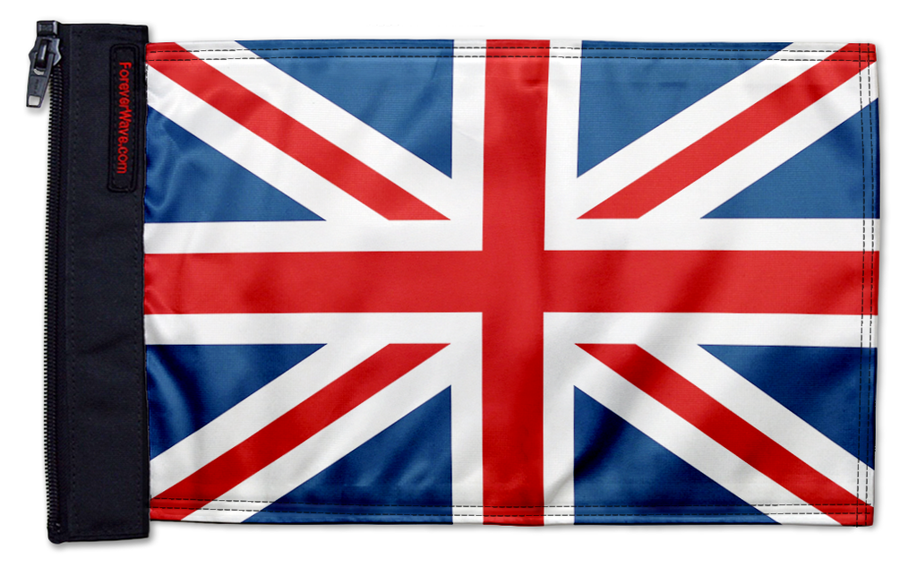 United Kingdom 12"x18" Forever Wave Flag for Boats
