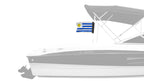 Uruguay 12"x18" Forever Wave Flag for Boats