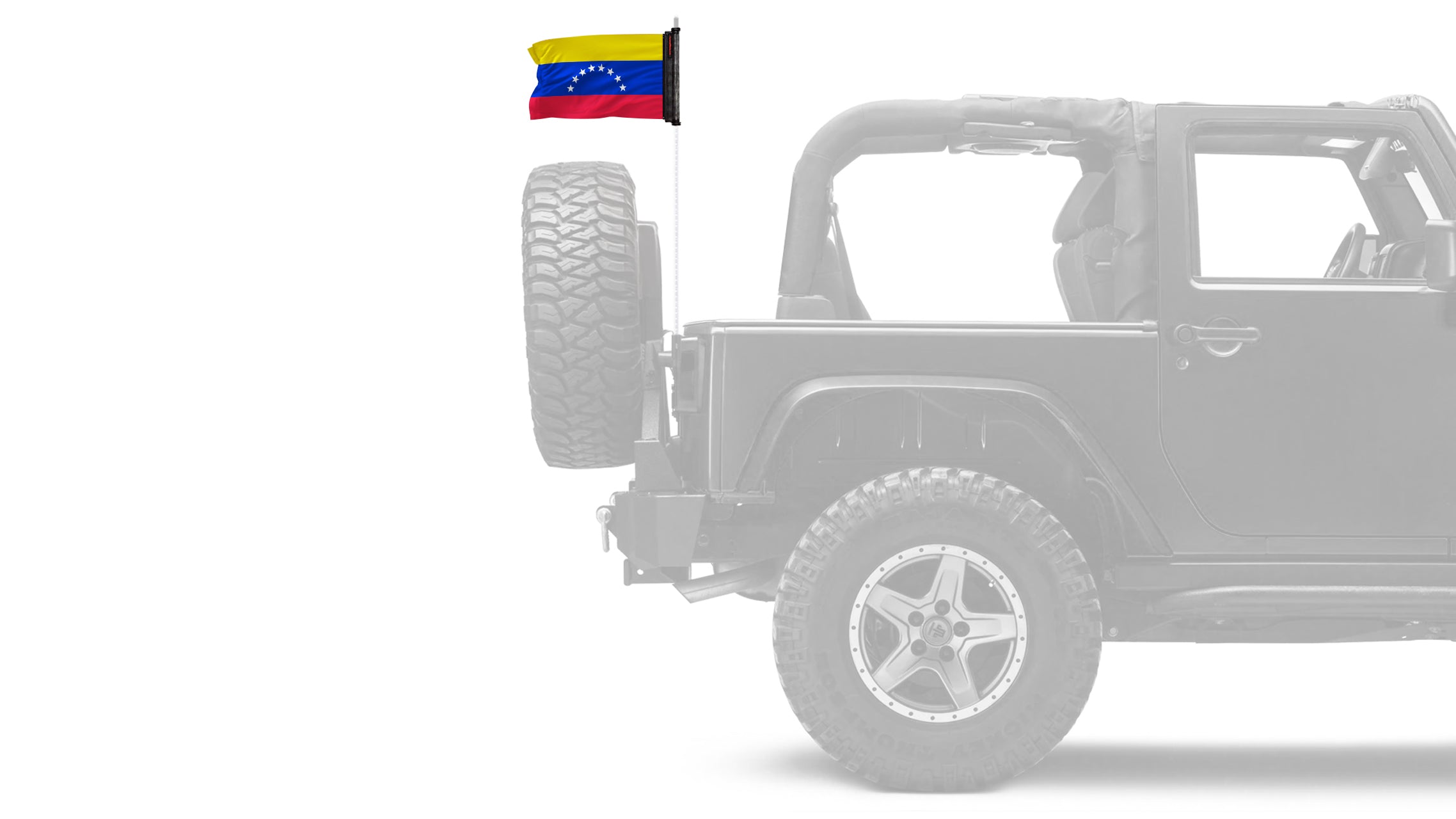 Venezuela 12"x18" Forever Wave Flag for Jeep Wrangler JL 2-Door 2018-Present
