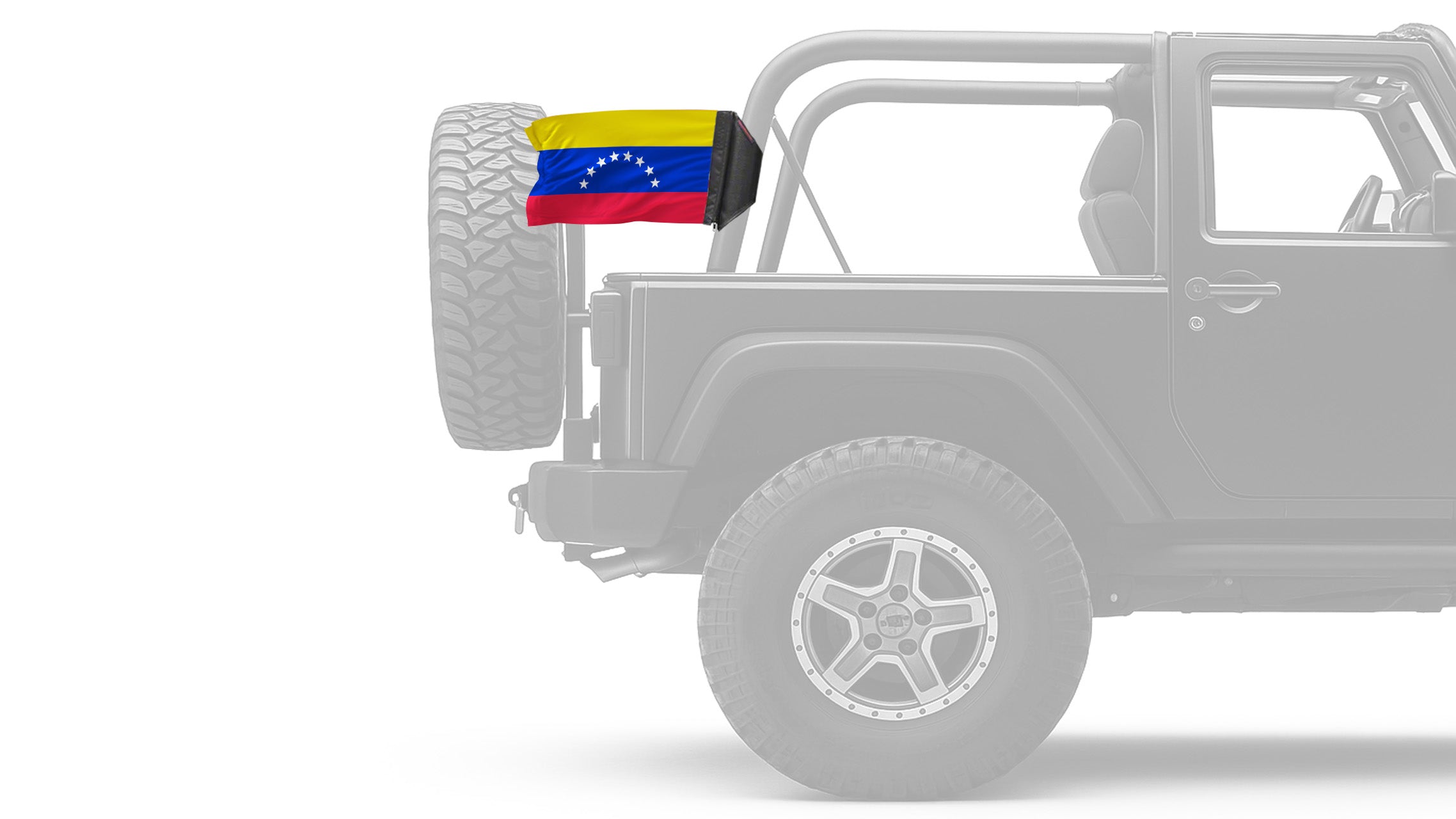 Venezuela 12"x18" Forever Wave Flag for Jeep Wrangler LJ 2003-2006