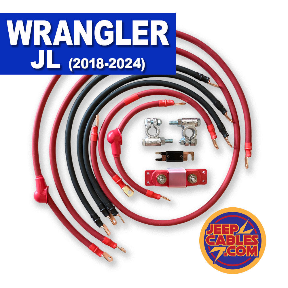 Jeep Wrangler JL Big 7 Battery Cable Kit (2018 - 2024) by JS Alternators