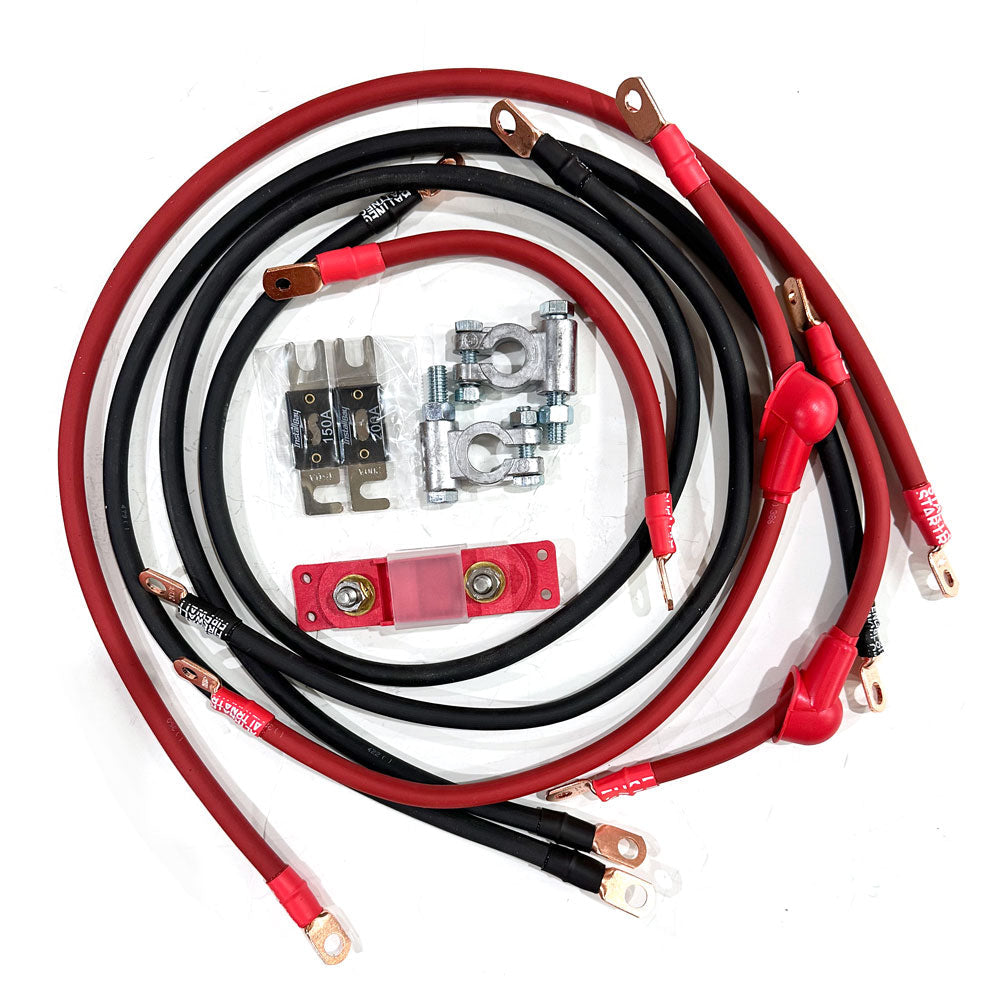 Jeep Wrangler TJ / LJ Big 7 Battery Cable Kit (1997-2006) by JS Alternators