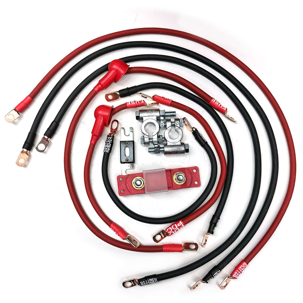 Jeep Wrangler YJ Big 7 Battery Cable Kit (1986-1995) by JS Alternators