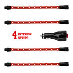 XK Glow Single Color XKGLOW UnderglowLED Accent Light Car/Truck Kit Red - 4x8In
