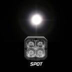 XK Glow XKchrome 20w LED Cube Light w/ RGB Accent Light Kit w/ Controller- Fog Beam 2pc