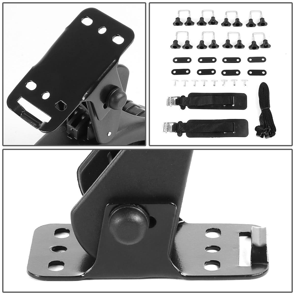 Universal Kayak Roof Carrier 4-Piece Set Black