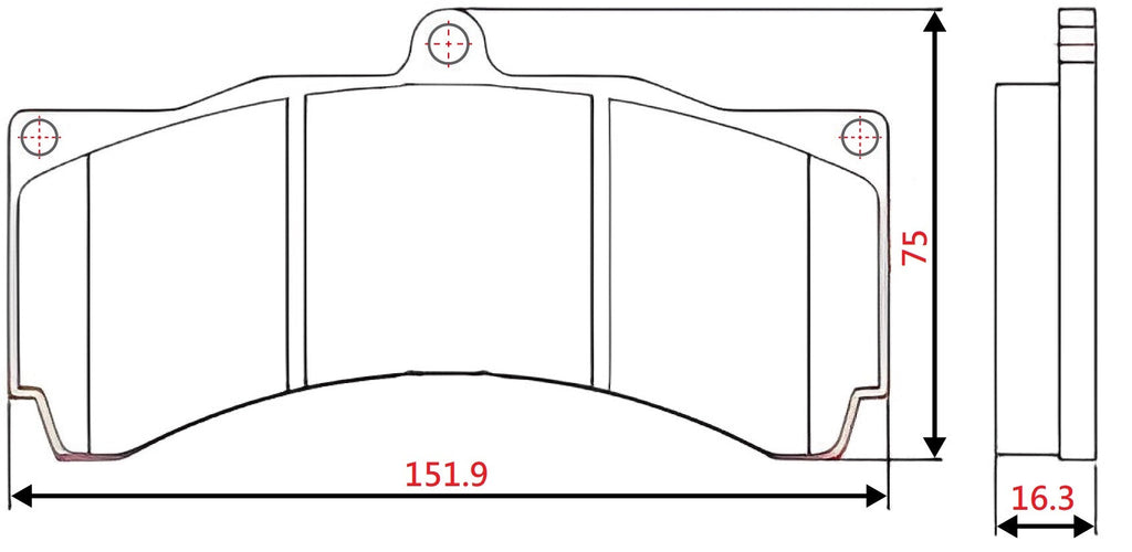 Yellow Speed Racing Competition Compound Front Brake Pads