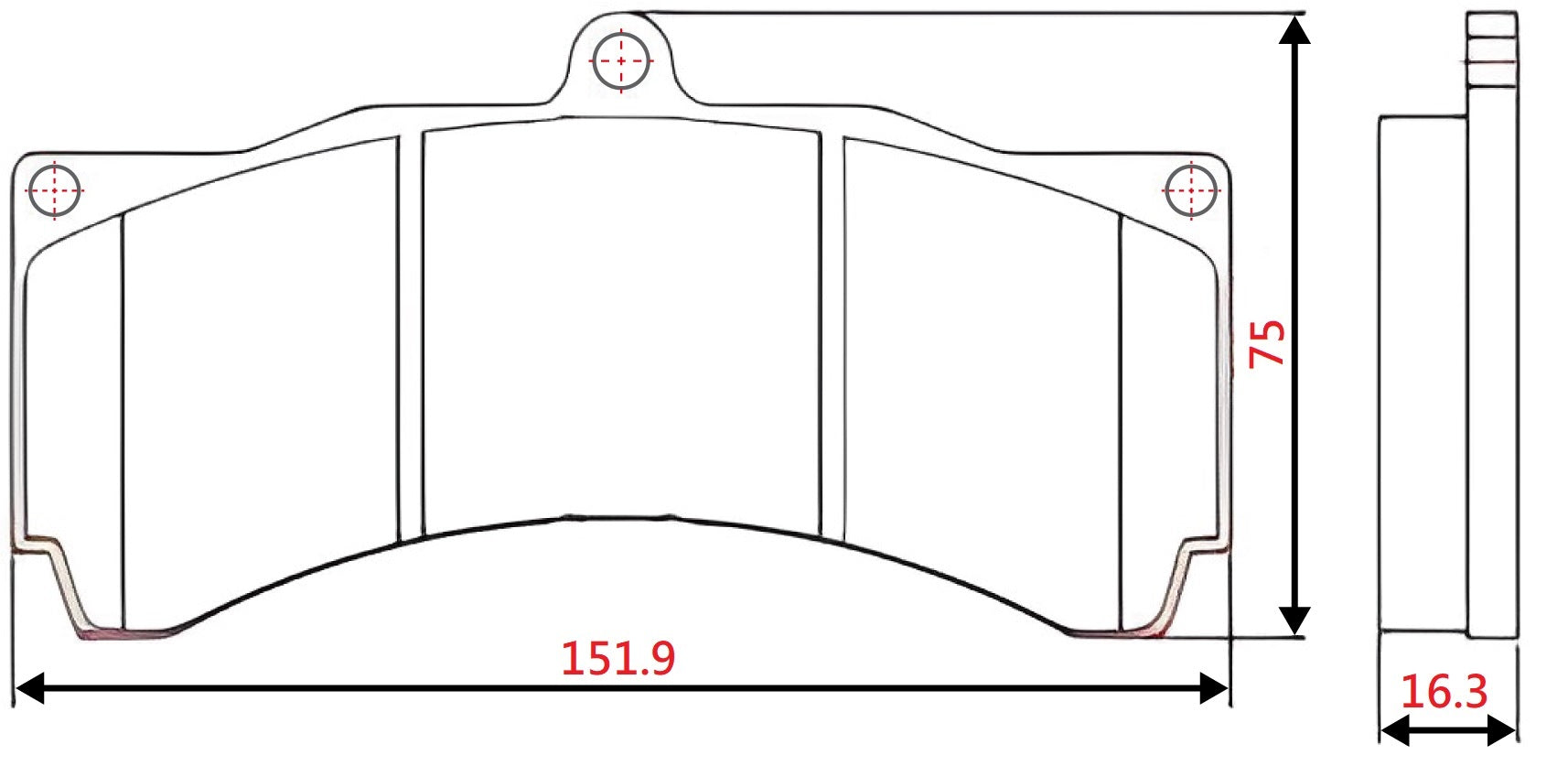 Yellow Speed Racing Competition Compound Front Brake Pads