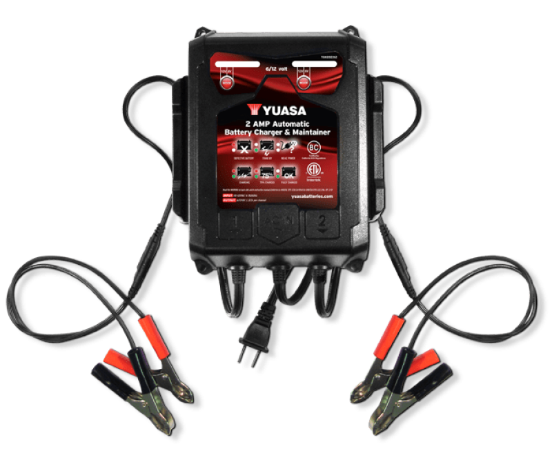 Yuasa 2 Amp Charger & Maintainer - 6V/12V