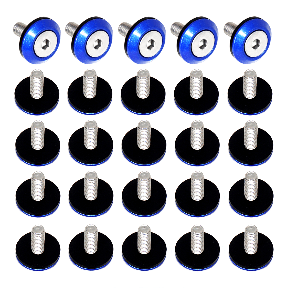 ZSPEC Bulk-Pack, FHSC M6x20mm Stainless & Billet Finish Washers, 25-Pack