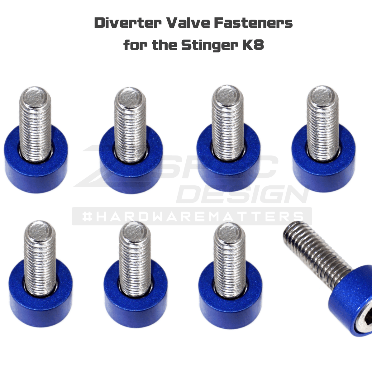 ZSPEC Diverter Valves Fastener Kit for '18+ Stinger GT K8, Stainless & Billet
