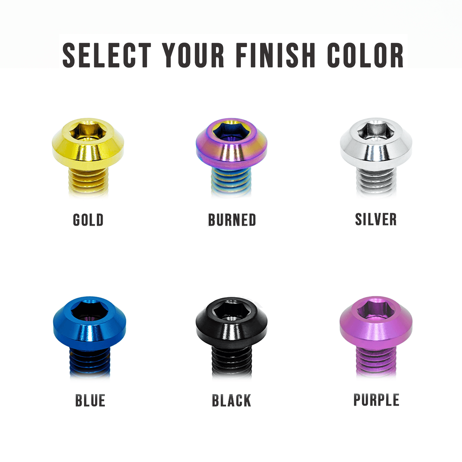 ZSPEC M8-1.25x45mm Dress Up Bolt® Fastener, Angled Head, Titanium Grade-5, Per Each