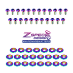 ZSPEC Utili-Track Sides & Rear Fastener Kit for '05+ Nissan Frontier D40/D41, Titanium