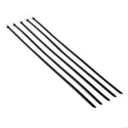 Stainless Steel Zip Tie Kit for Heat Wrap - 12" x 5mm - 5 Piece Black