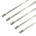 Zip Tie Kit for Heat Wrap - Stainless Steel - 12" - 5 Piece