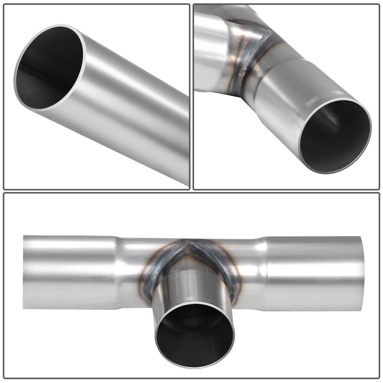 Universal Dual Exhaust Kit 16 Pipes U-Fit 2.5"-2.65" OD Mild Steel