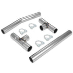 Universal Dual Exhaust Kit 16pc 3-3.15" OD Mild Steel Pipes