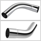 Universal 3.5" Exhaust Piping Kit - Mild Steel - 8 Piece Set