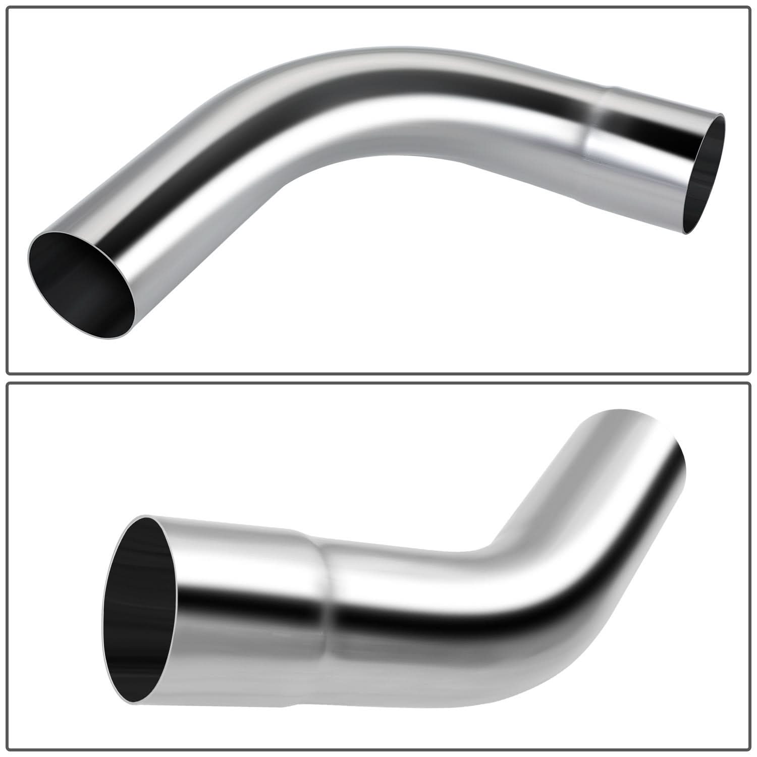Universal 3.5" Exhaust Piping Kit - Mild Steel - 8 Piece Set