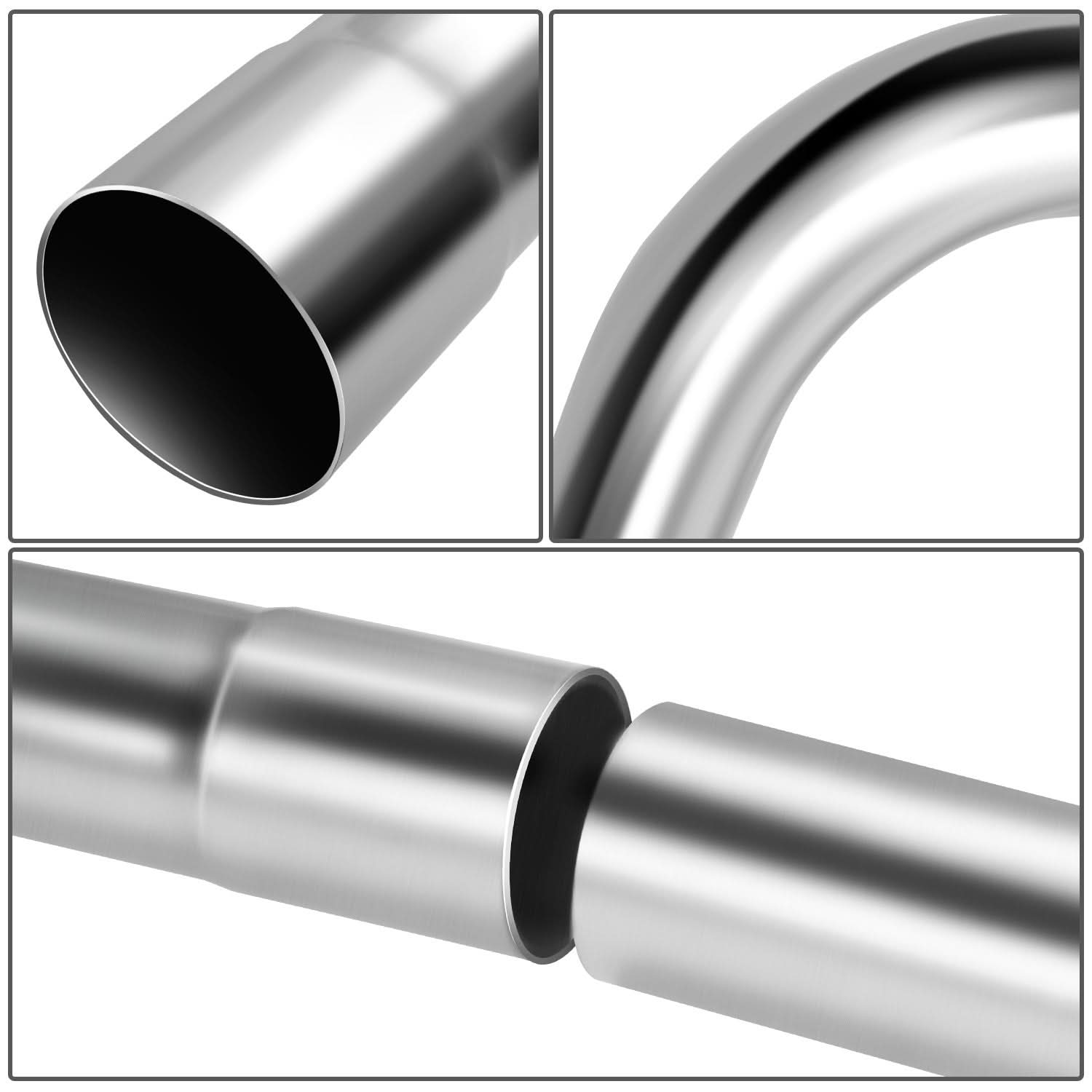 Universal 3.5" Exhaust Piping Kit - Mild Steel - 8 Piece Set