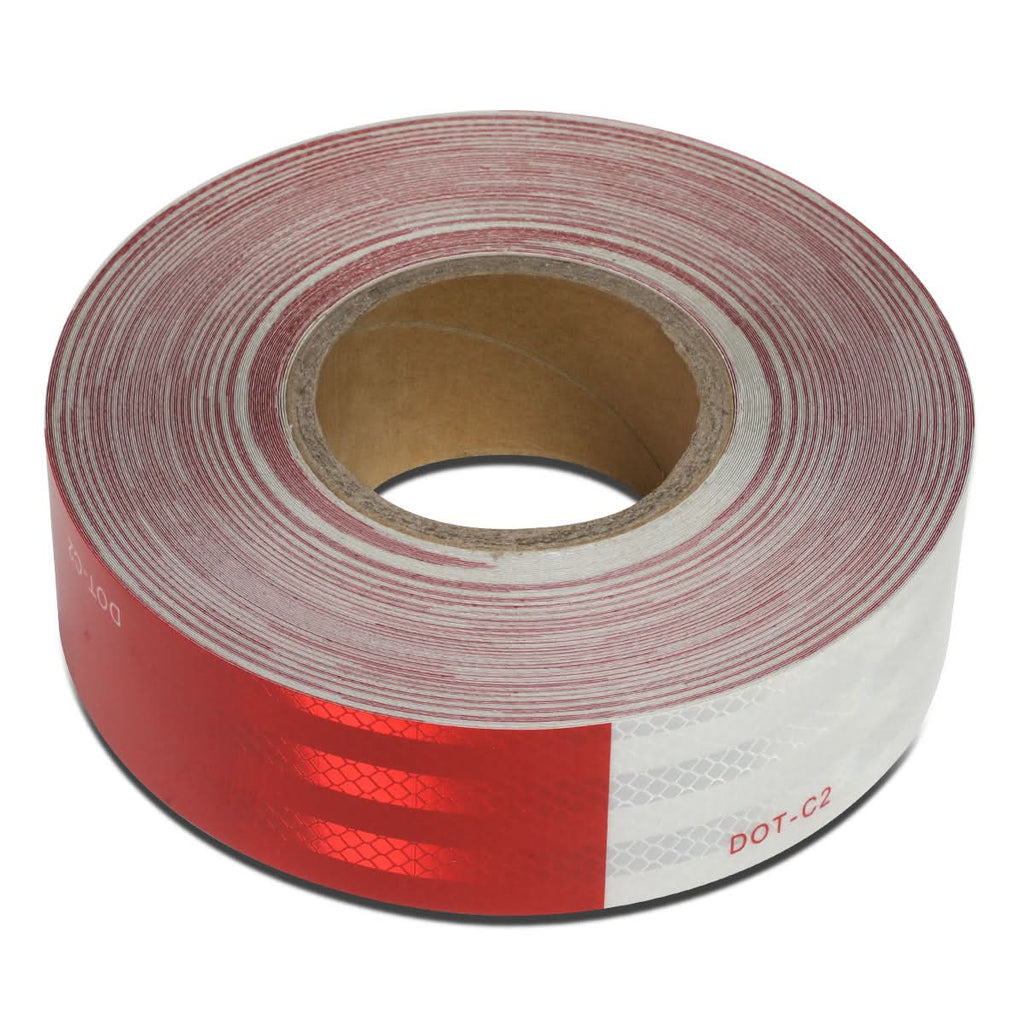 150ft DOT-C2 Conspicuity Tape Roll 6" Red White Sections